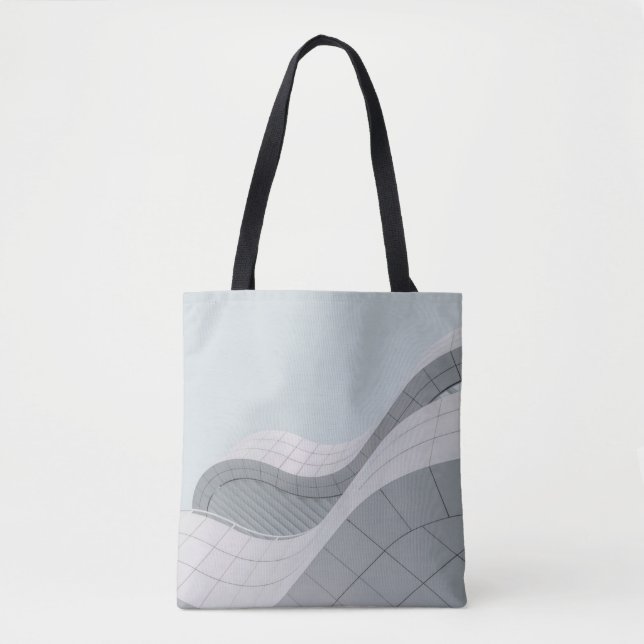 WEISS UND GRAUES GEBÄUDE TASCHE (Vorderseite)