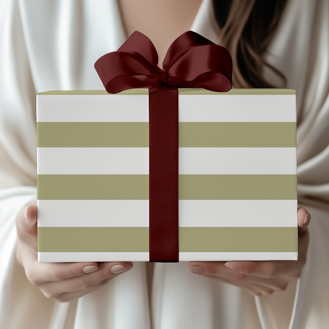 Weiß und grün, breiter Streifen Geschenkpapier (Von Creator hochgeladen)