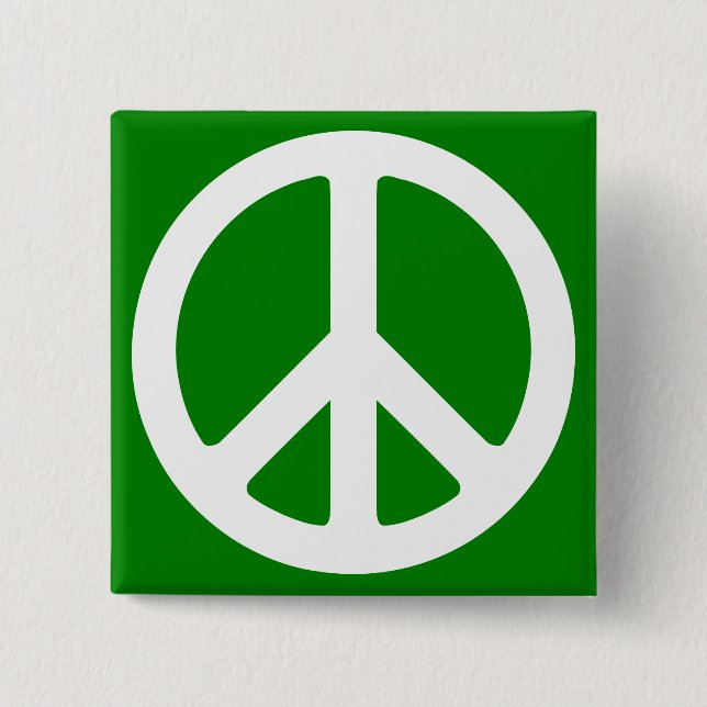 Weiß und Grün des Friedens Button (Vorderseite)
