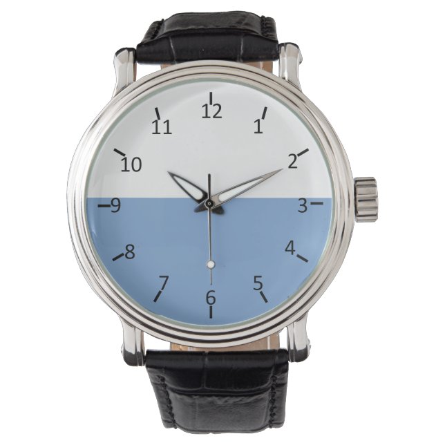 Weiß und hellblau armbanduhr (Vorderseite)