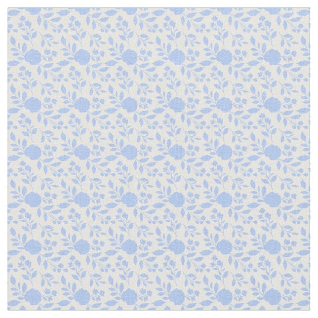 Weiß und hellblau, floral stoff (Nahaufnahme)