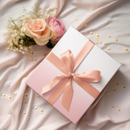 Weiß und Korallenrosa Ombre Geschenkpapier