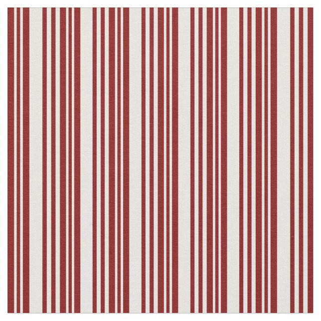 Weiß und Maroon Farbmuster der Streifen Stoff (Nahaufnahme)