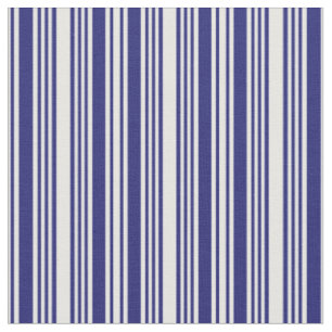 Weiß und Mitternacht blau gestreift/geflochten Mus Stoff
