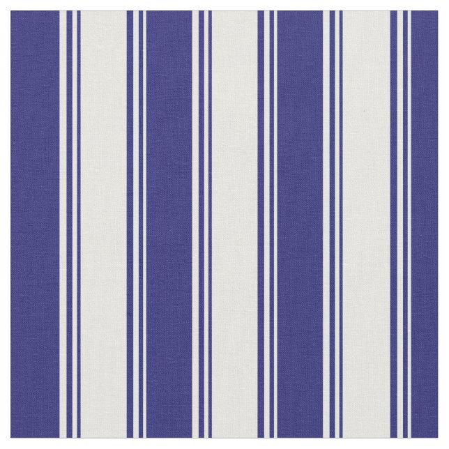 Weiß und Mitternachtsblau farbige Muster Stoff (Nahaufnahme)