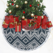 Weiß und Navy Blau gegossen Ugly Weihnachtssüßer