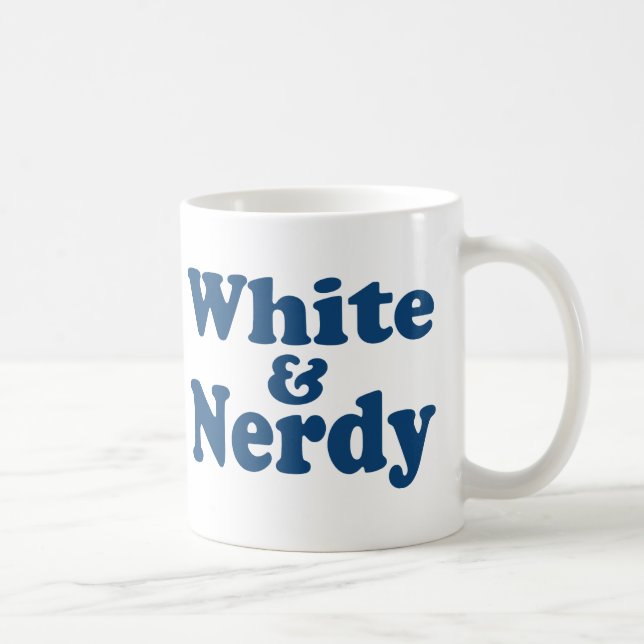 Weiß und Nerdy Kaffeetasse (Rechts)