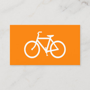Weiß und Orange Bike Visitenkarte