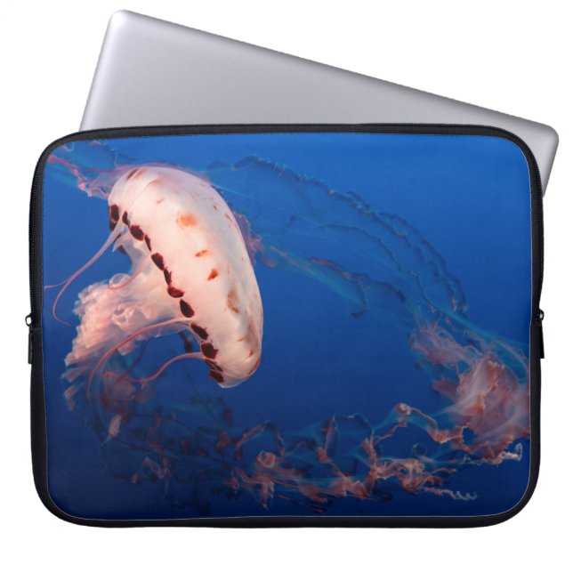WEISS UND ORANGE JELLYFISH LAPTOPSCHUTZHÜLLE (Vorderseite)
