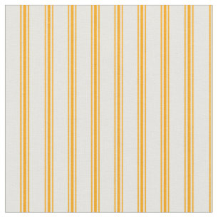 Weiß und Orange Streifen/Linse Muster Stoff
