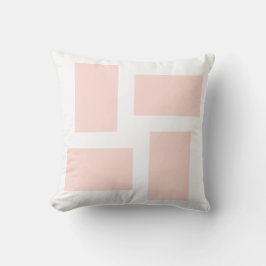 Weiß und Pastellrosa Abstract Design Kissen