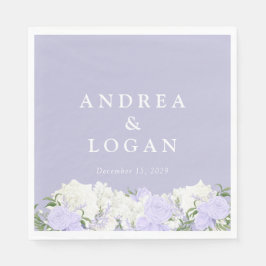 Weiß und Periwinkle | Hochzeit Serviette
