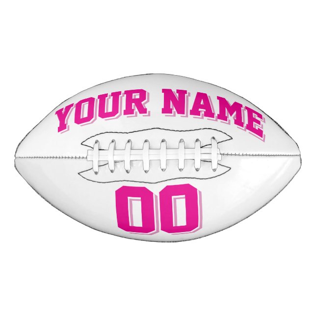 WEISS UND PINK Custom Football (Vorderseite)