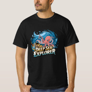 Weiß- und Retro-Octopus-Artwork für Fans T-Shirt