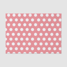 Weiß und rosa große mittelgroße Polka-Dot-Party Seidenpapier
