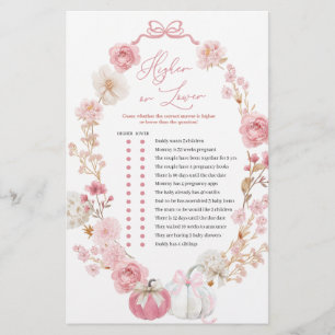 Weiß und rosa Kleine Kürbis Höher oder Tief
