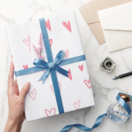 Weiß und rosa Moderne Liebe Herzlich Willkommen im Geschenkpapier