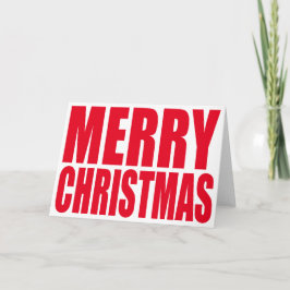 Weiß und rot Big Block Frohe Weihnachten