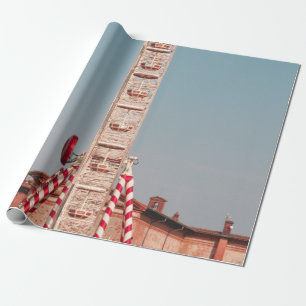 WEISS UND ROT FENSTER GESCHENKPAPIER