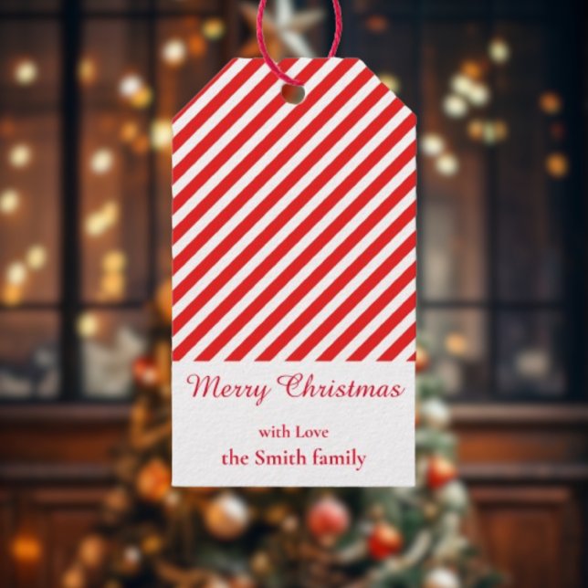 Weiß und rot gestreift geschenkanhänger (Von Creator hochgeladen)