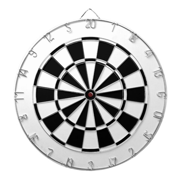 weiß und schwarz dartscheibe (vorne)
