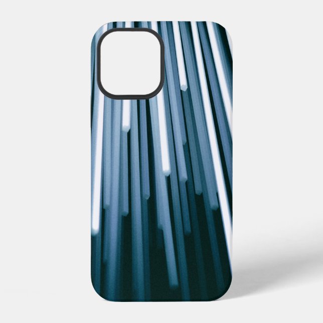Weiß und Schwarz digital iPhone 12 Hülle (Rückseite)