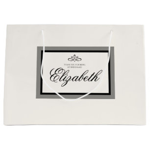 Weiß und schwarz große Geschenktasche Geschenktüte