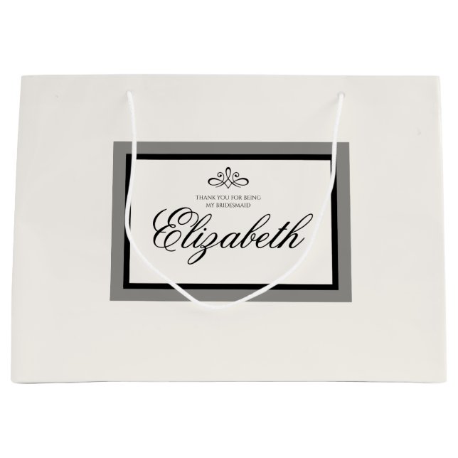Weiß und schwarz große Geschenktasche Große Geschenktüte (Vorderseite)