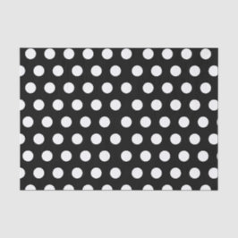 Weiß und Schwarz großes Mittelpolka-Dot-Party Seidenpapier