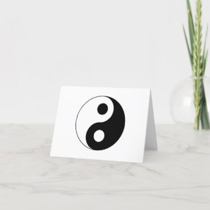 Weiß und Schwarz Yin und Yang-Symbol Dankeskarte