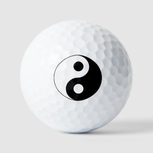 Weiß und Schwarz Yin und Yang-Symbol Golfball