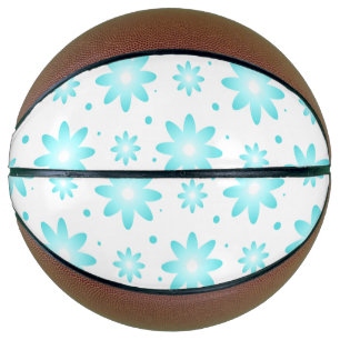 Weiß und türkisfarben, zarte Farbtupfer Basketball