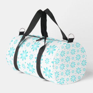 Weiß und türkisfarben, zarte Farbtupfer Duffle Bag