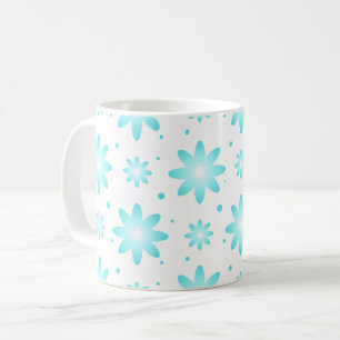 Weiß und türkisfarben, zarte Farbtupfer Kaffeetasse