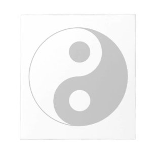 Weiß und undurchsichtig, schwarzes Yin und Yang-Sy Notizblock