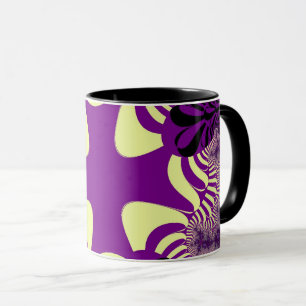 Weiß und Violett Kreuz Tasse