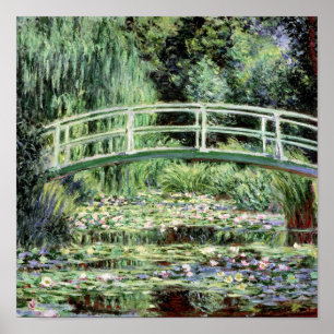 Weiß-Wasserlilien Claudes Monet  , 1899 Poster