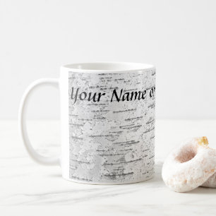 Weiß, wie bei Birkenrinde Kaffeetasse