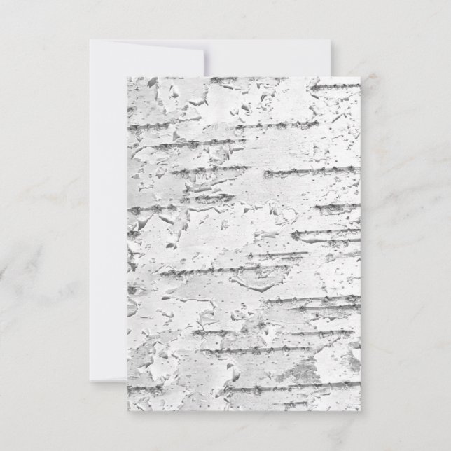 Weiß, wie in Birch Bark Dankeskarte (Vorderseite)