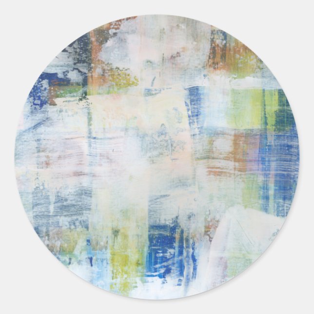 Weißabstrich III Runder Aufkleber (Vorderseite)