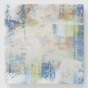 Weißabstrich III Steinuntersetzer