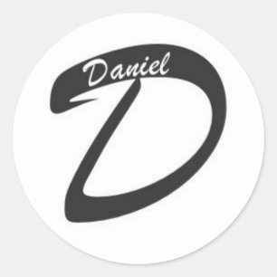Weißaufkleber D. Daniel Productions Runder Aufkleber