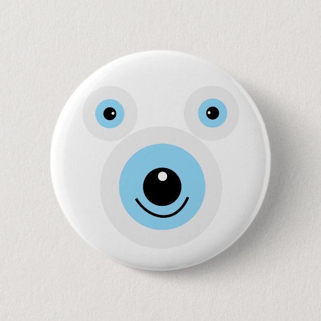Weißbärengesicht Button (Vorderseite)