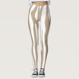 Weißbeige Leggings