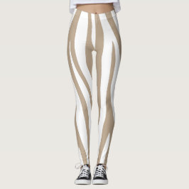 Weißbeige Leggings