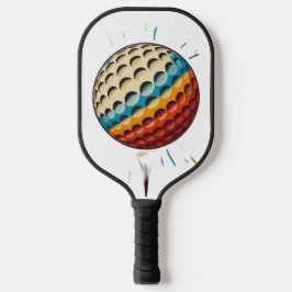 Weißblau gelb entworfen pickleball schläger