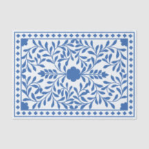 Weißblaue traditionelle Knocheneinlage Dekorations