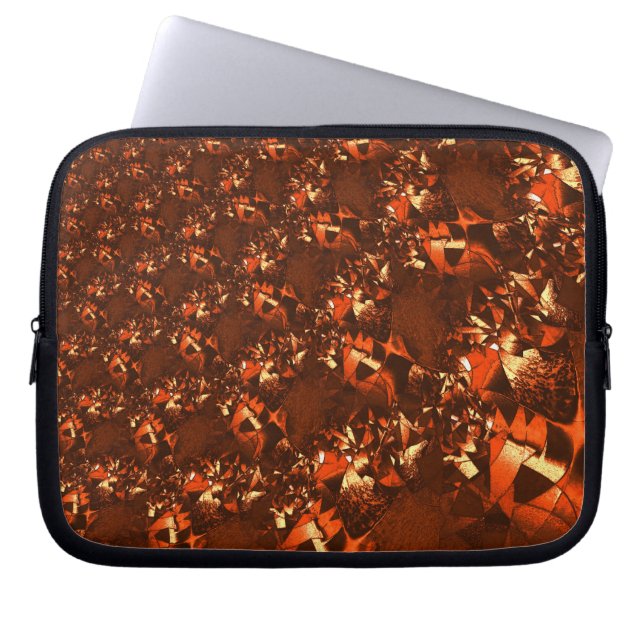 Weißbraune Koralle, mit Prägung Laptopschutzhülle (Vorderseite)