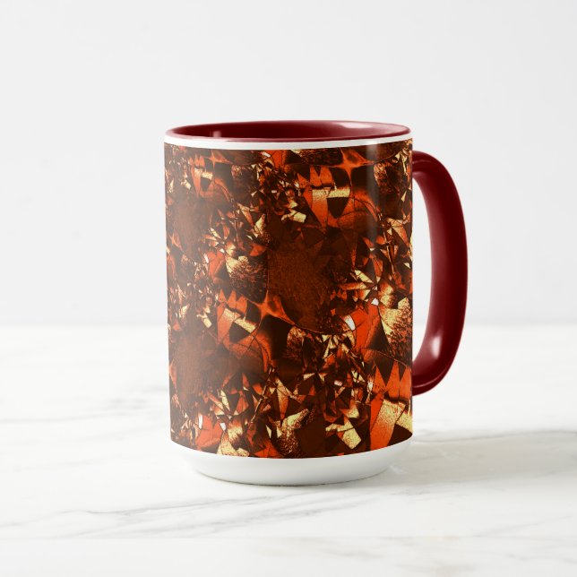 Weißbraune Koralle, mit Prägung Tasse (VorderseiteRechts)
