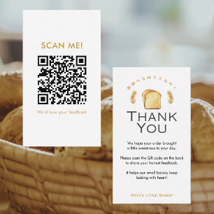 Weißbrot-Weizen Hinterlassen Sie eine Bewertung QR Visitenkarte